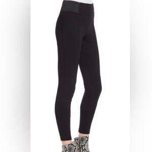 HALOGEN High-Waist Ponte Ankle Stretch Seamed Leggings